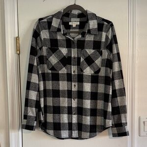 Beachlunchlounge Black and White Plaid Shirt